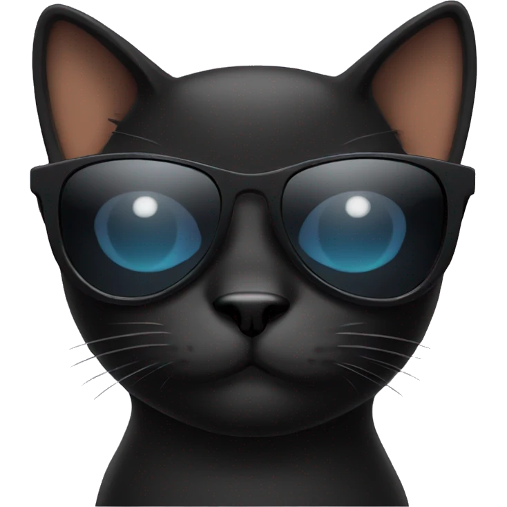black cat with sunglasses emoji