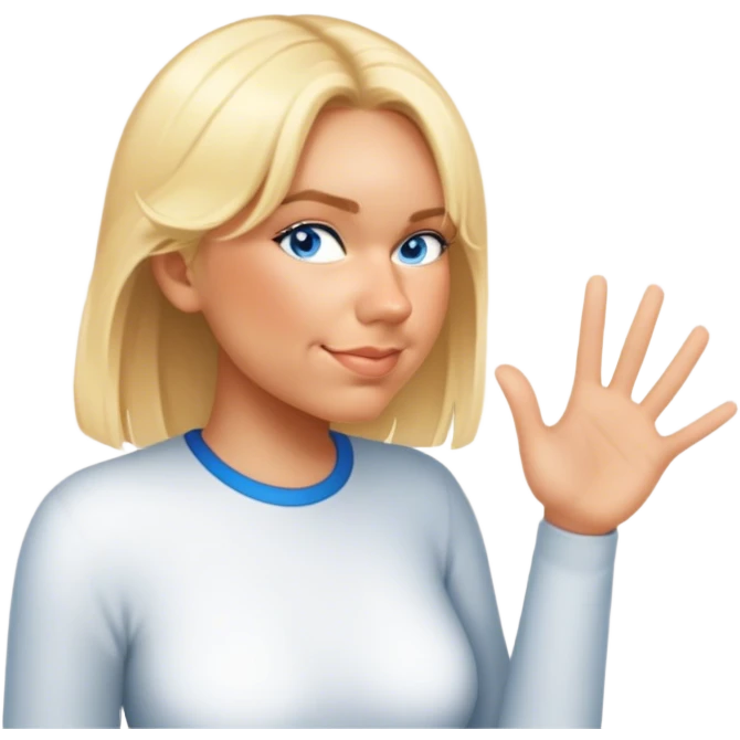 Make this girl say hi emoji
