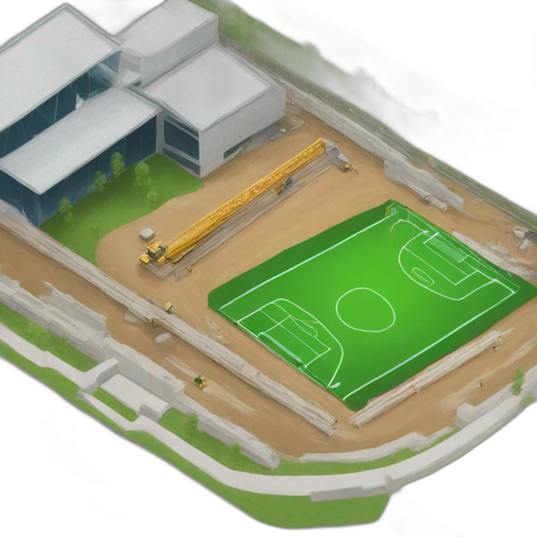 construction yard of a sports facility emoji