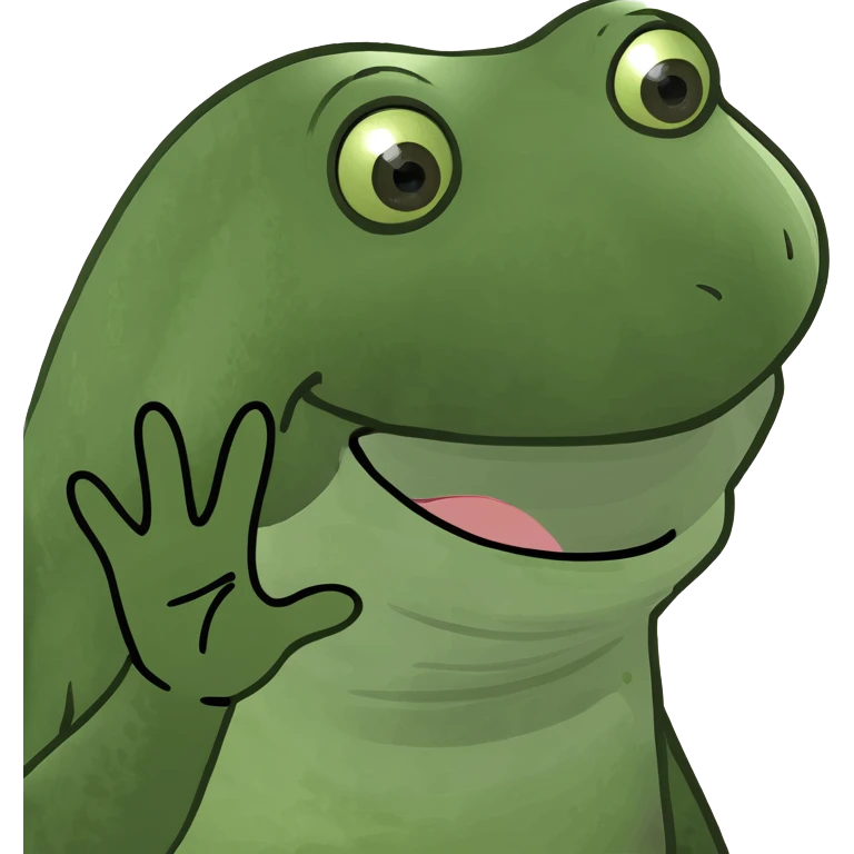 laughing waving emoji