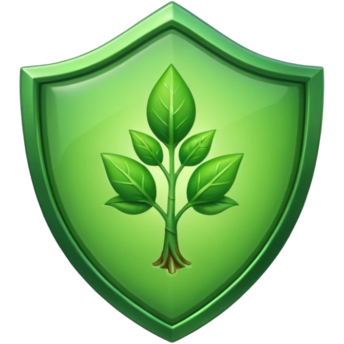 Green shield with sprout icon emoji
