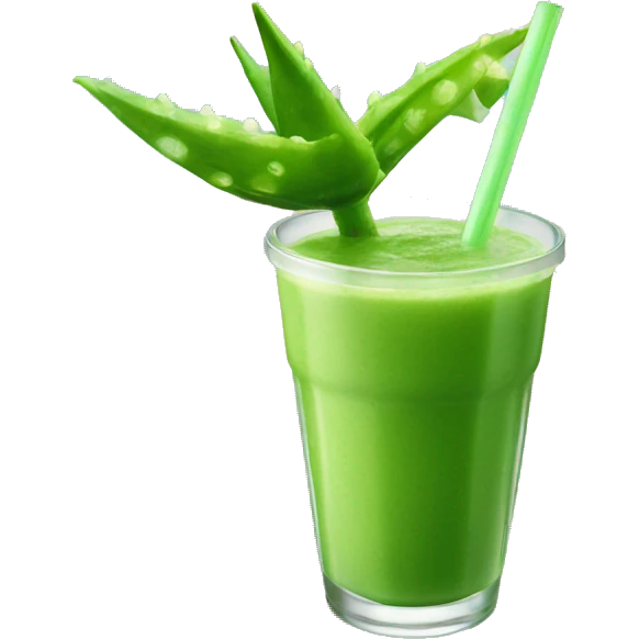 Aloe Vera Smoothie at a Beach Cafe emoji