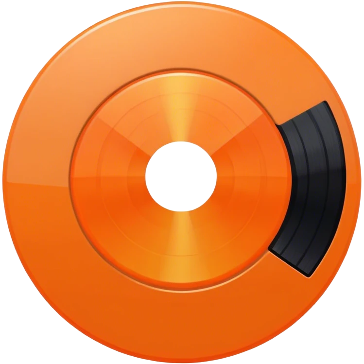 record vinyl orange emoji