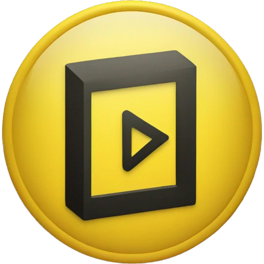 play button yellow color emoji