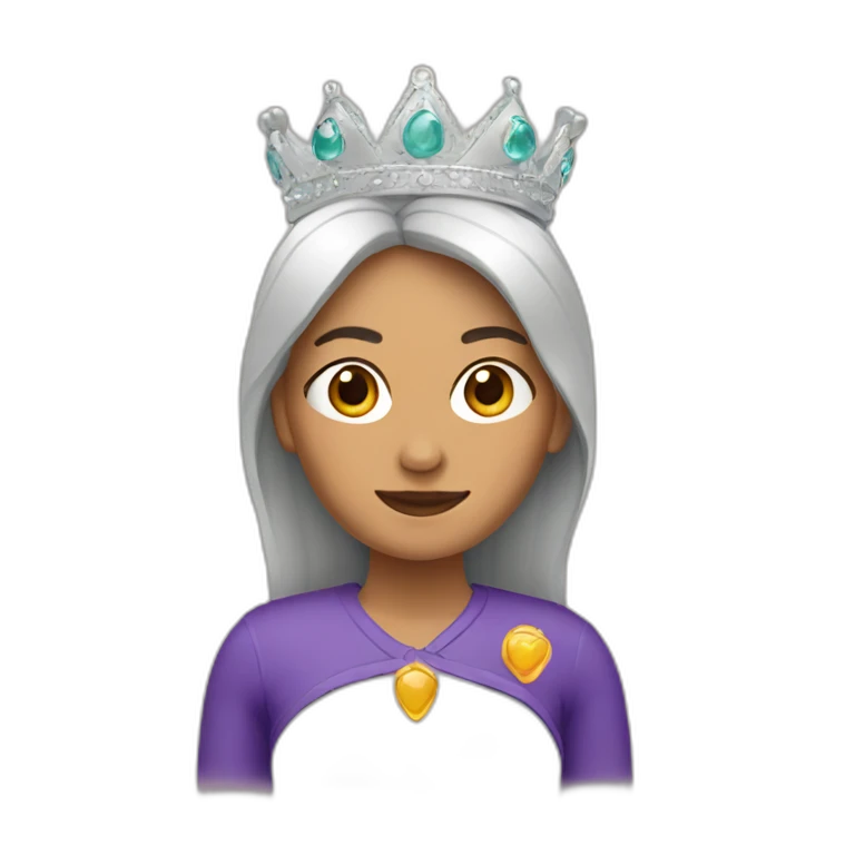 mujer con corona emoji