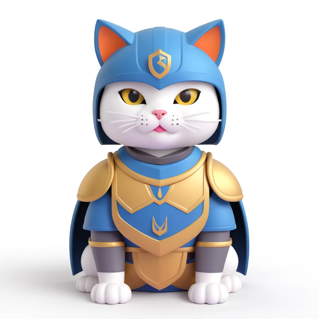 funny spartan cat wearing a helmet and armor with a playful expression emoji
