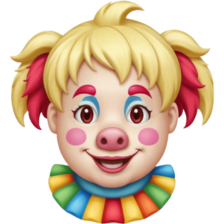 pig blonde clown emoji