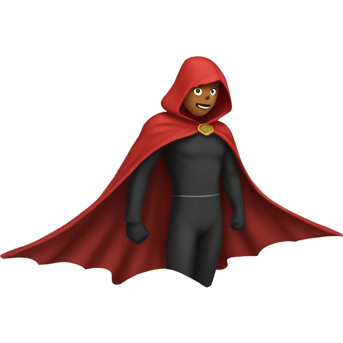 flying red cape emoji