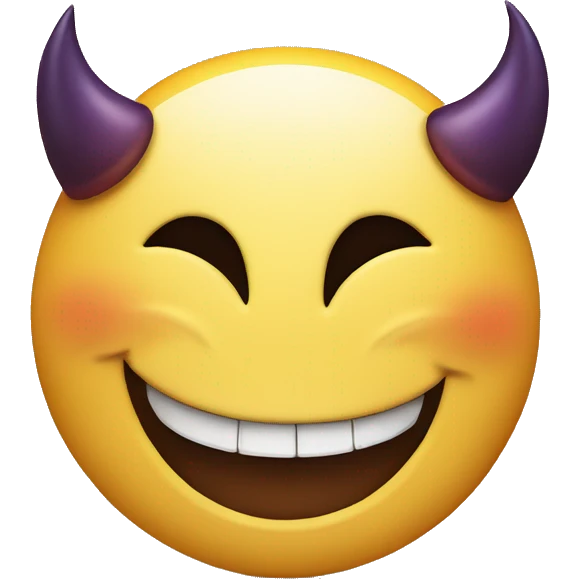 smiley face with a devilish grin  emoji