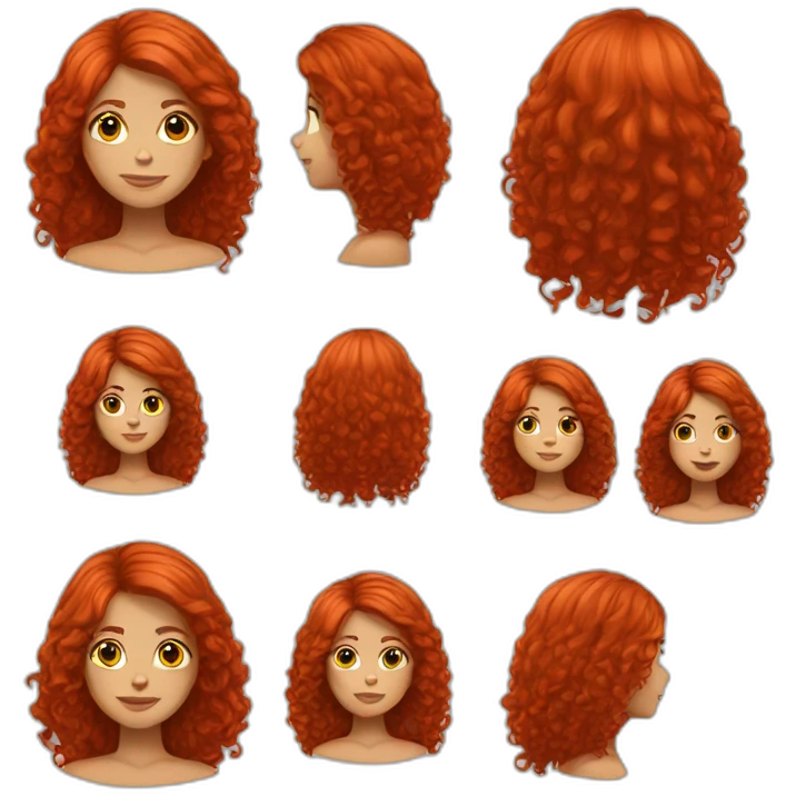 A red haire girl emoji
