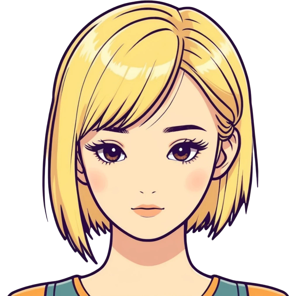 Blonde girl with insanely long eyelashes emoji