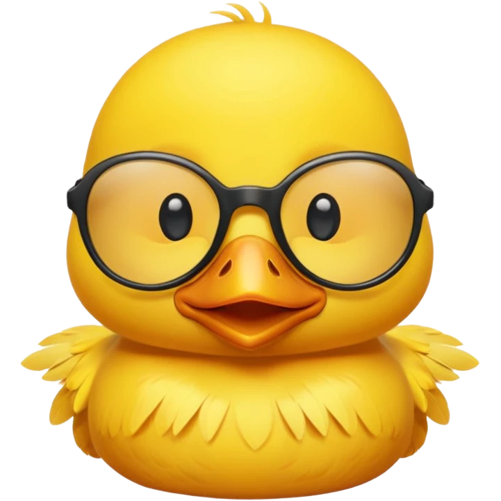 dame un pato amarillo con lentes de sol emoji