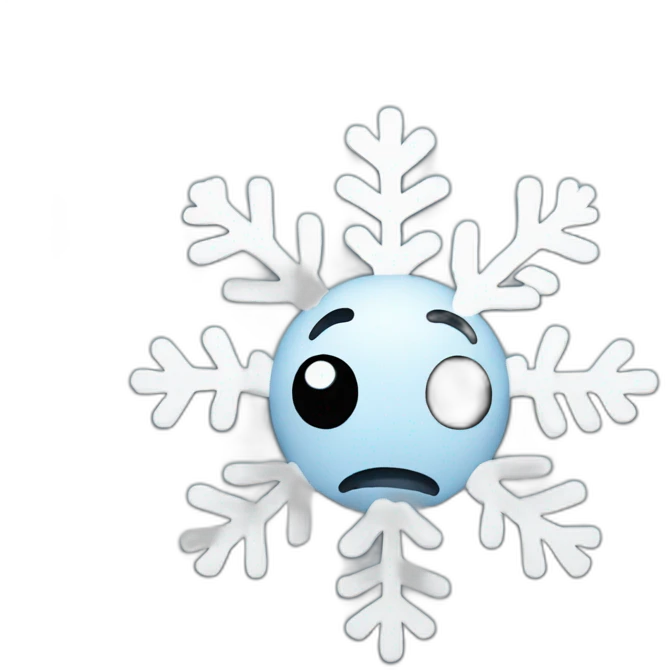 Sad snowflake emoji