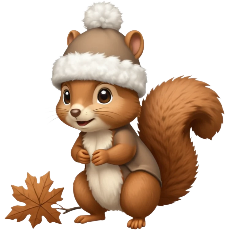 Snow Hat squirrel emoji