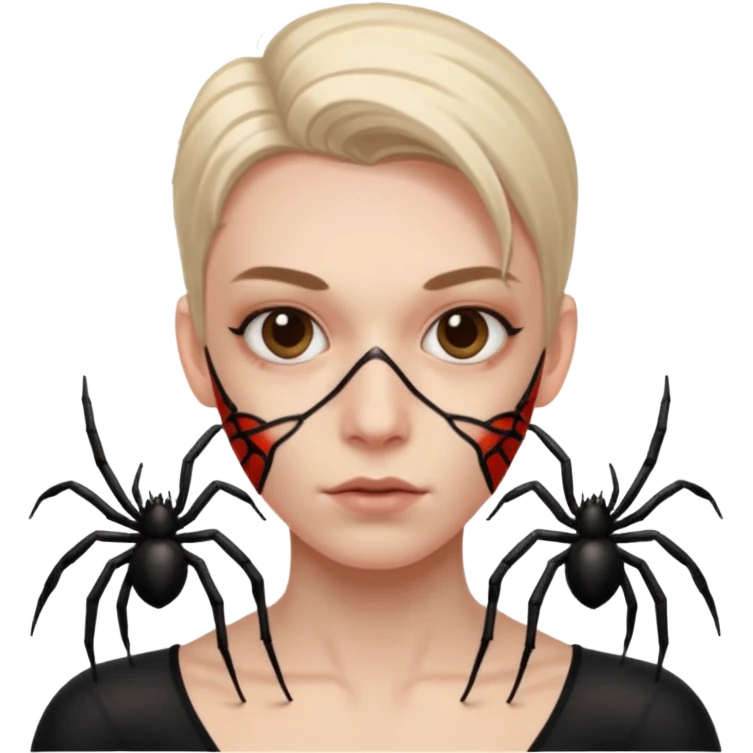 spider in face emoji