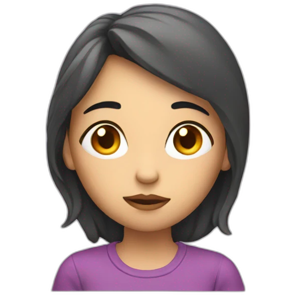 thinking girl emoji