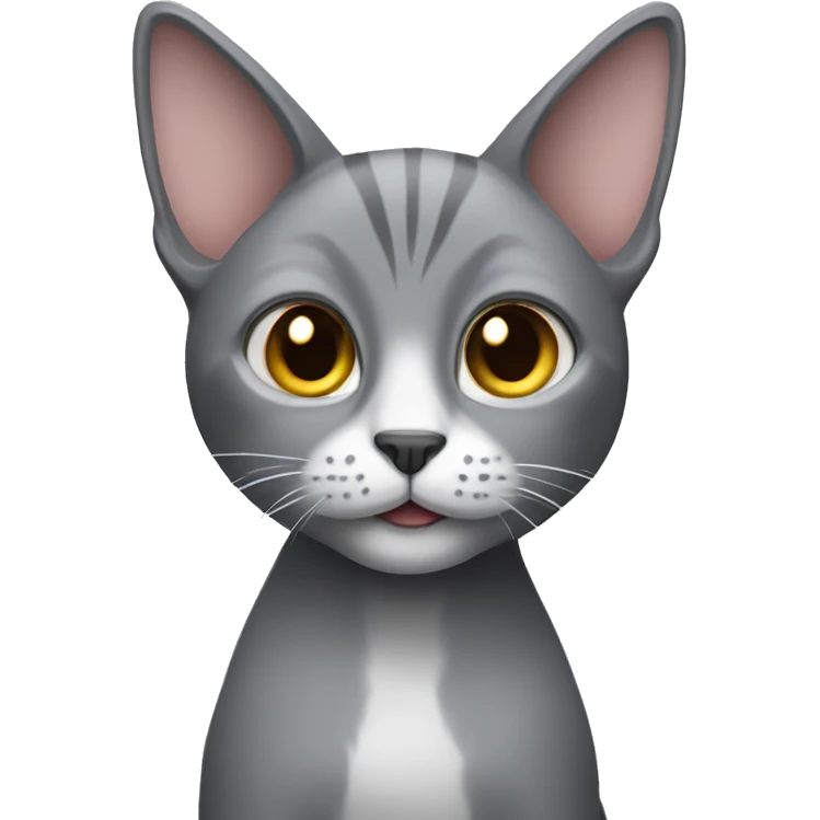 Grey cat with big ears emoji