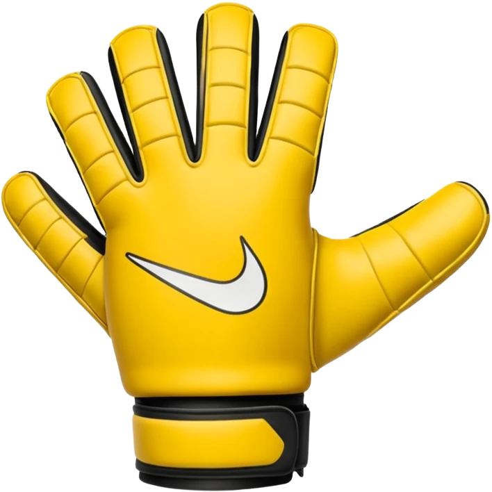 Des gants de gardien de but de foot nike jaune le plus réaliste possible  emoji