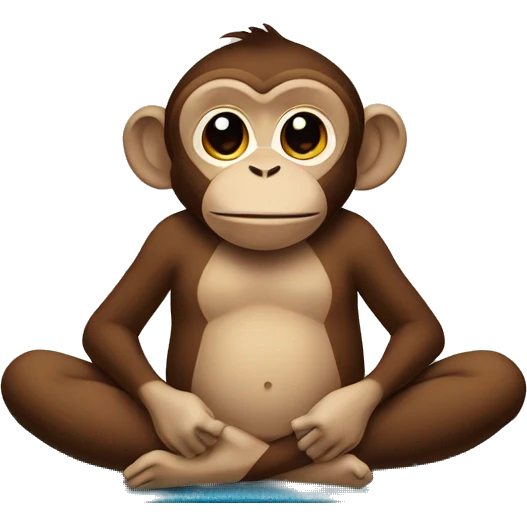 monkey on a yoga carpet emoji