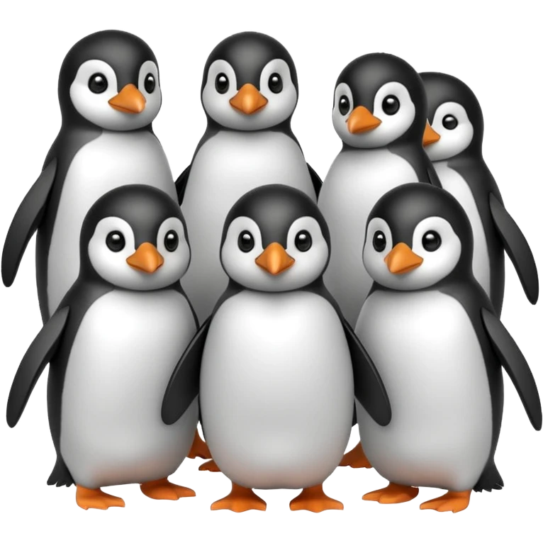 Pinguino cute group emoji