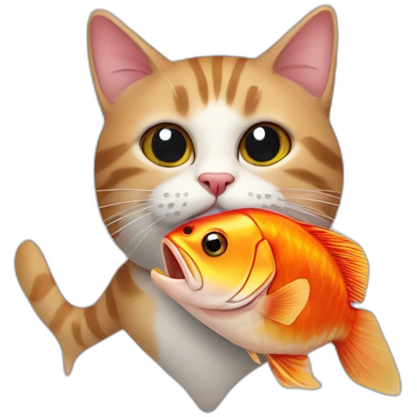 Cat and fish emoji