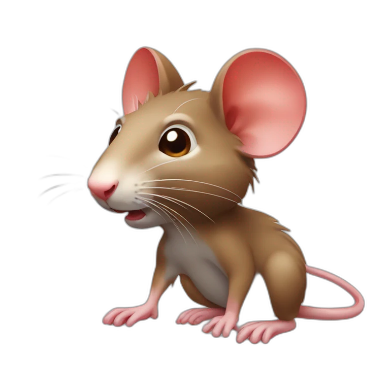 Red colour rat emoji