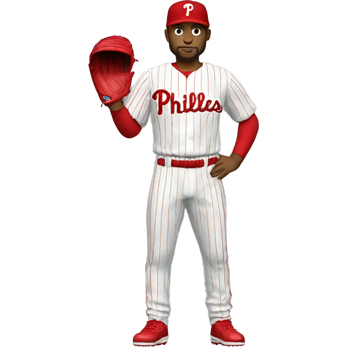 White Phillies player standing emoji