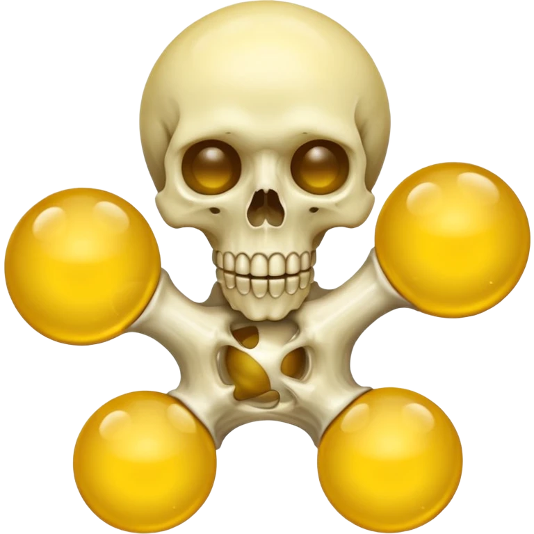 Yellow bone and orbs emoji