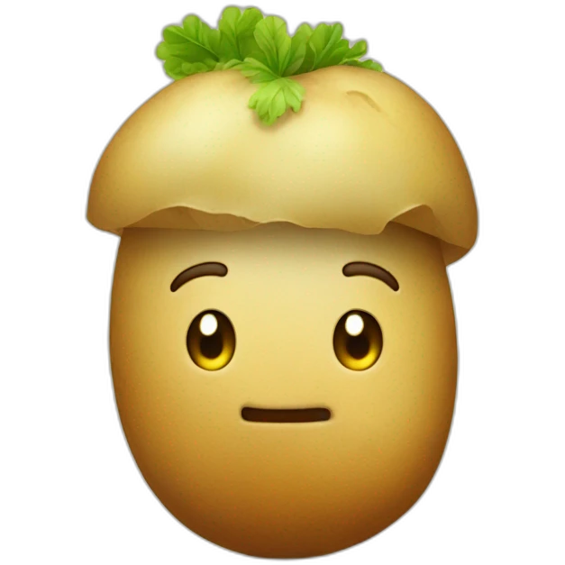 Shy-potato emoji
