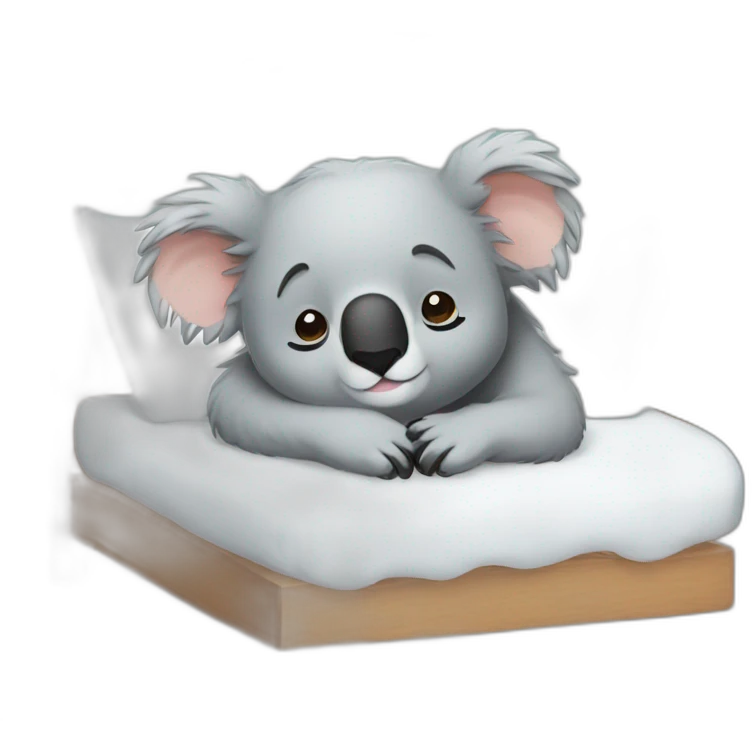 Koala dreaming in his bed emoji