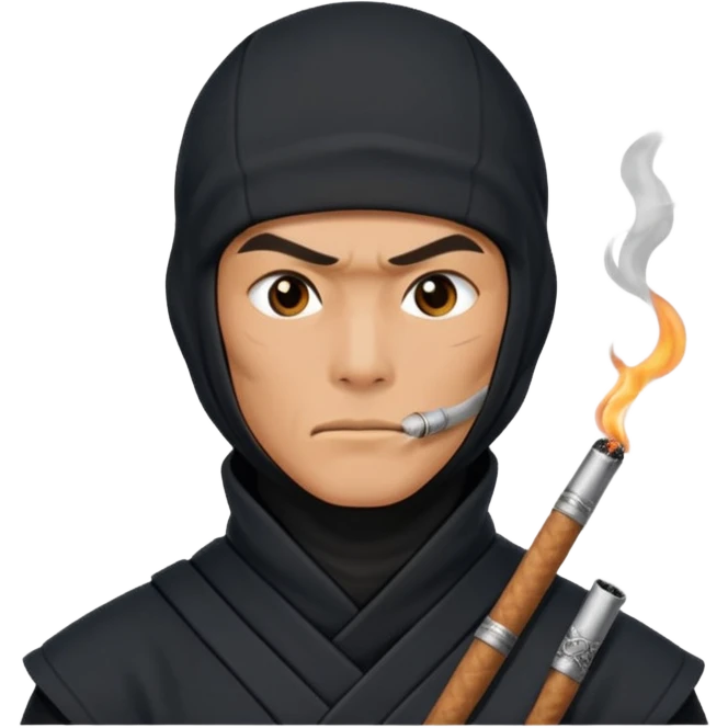 Ninja fumando emoji