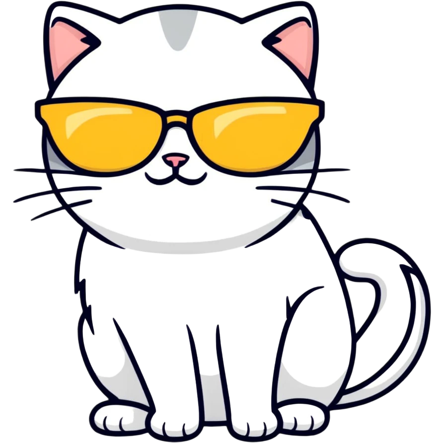 Cat with sunglasses emoji