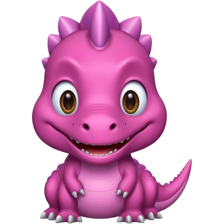 Pink dinosaur barnie emoji