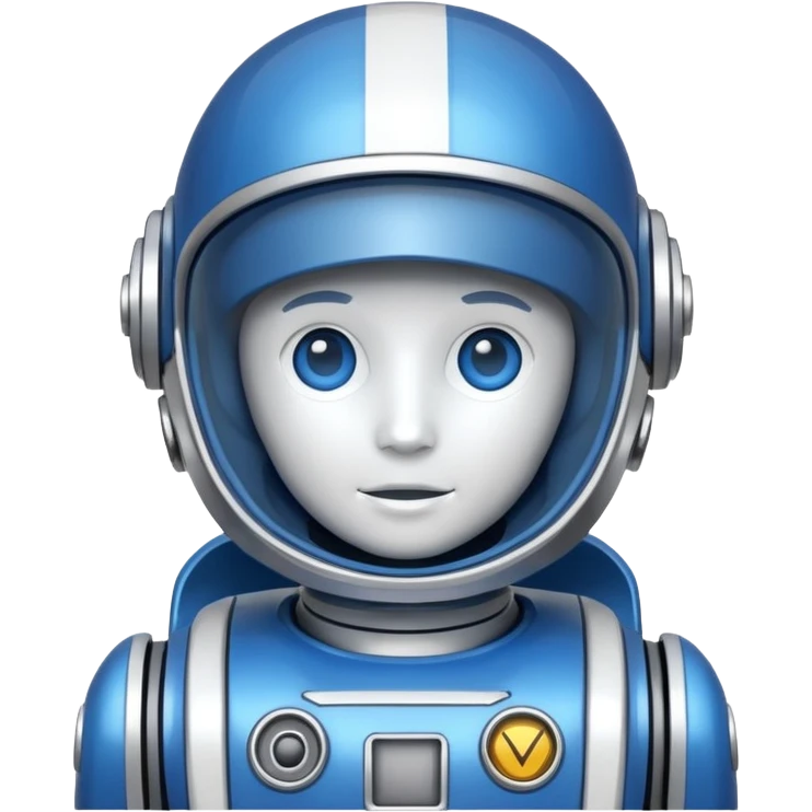 blue and white astrobot copilot emoji