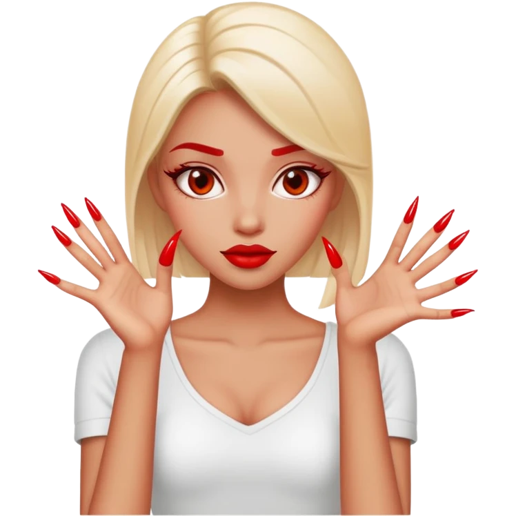 sassy girl with nails emoji