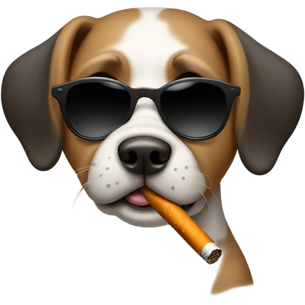 Dog smoking  emoji