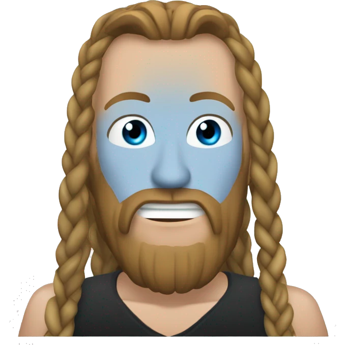Dez fafara singing with blue eyes braided hair emoji