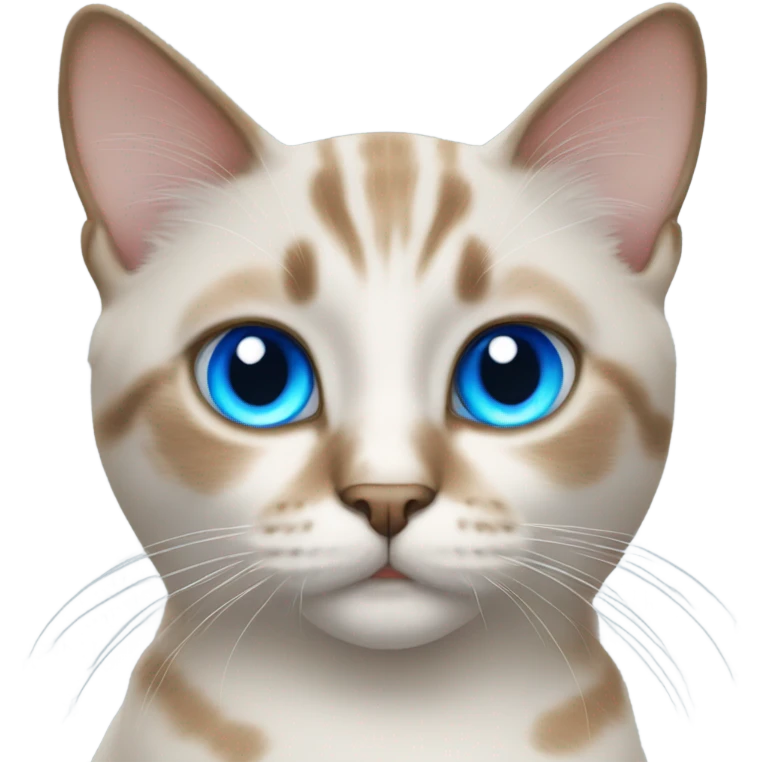 Colorpointed cat with blue eyes emoji