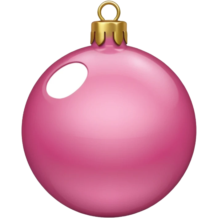 pink christmas ornament  emoji