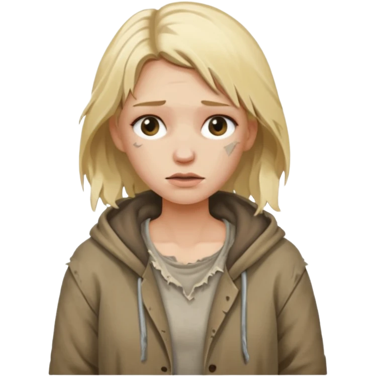 a homeless blonde woman emoji