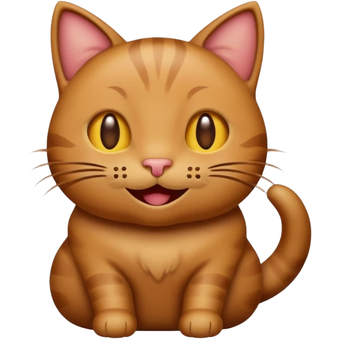 A cat emoji with poop on it smiling emoji