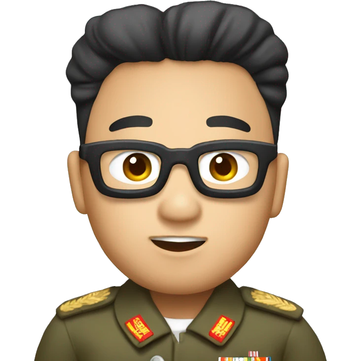 Kim Jong um in a plane emoji