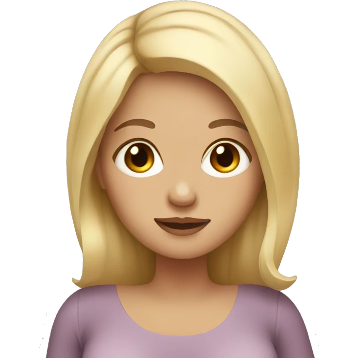 Pregnant lady with blonde hair and brown eyes  emoji
