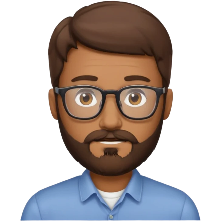 HOMME BRUN BARBE LUNETTE emoji
