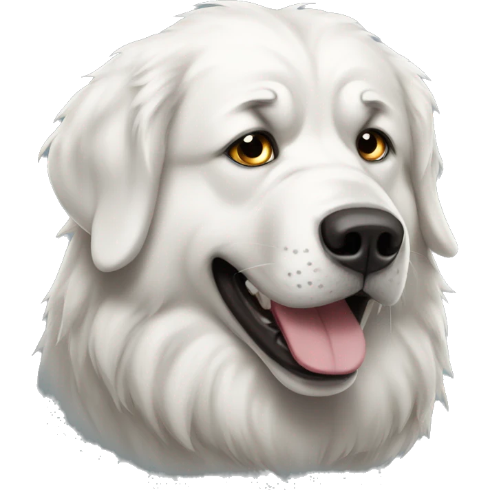Angry Great Pyrenees beany emoji