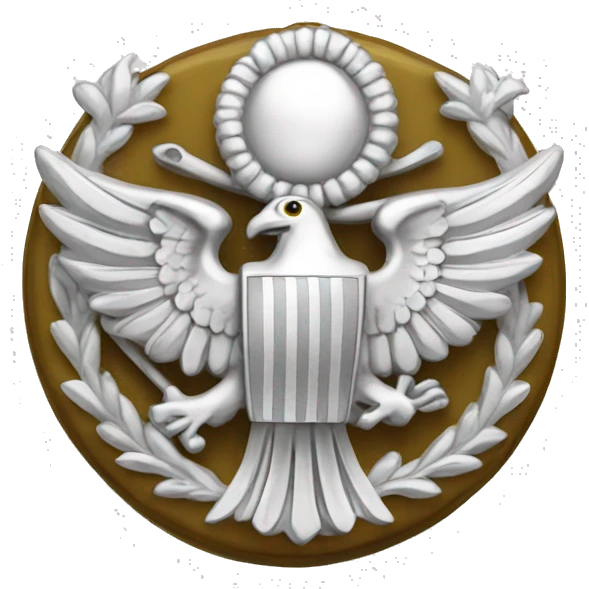 Silver Colonel Rank Insignia emoji