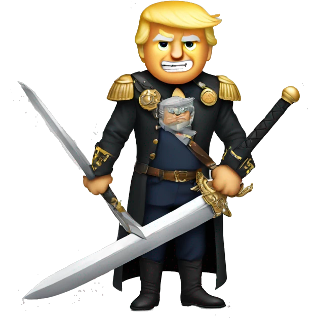 trump with sword emoji