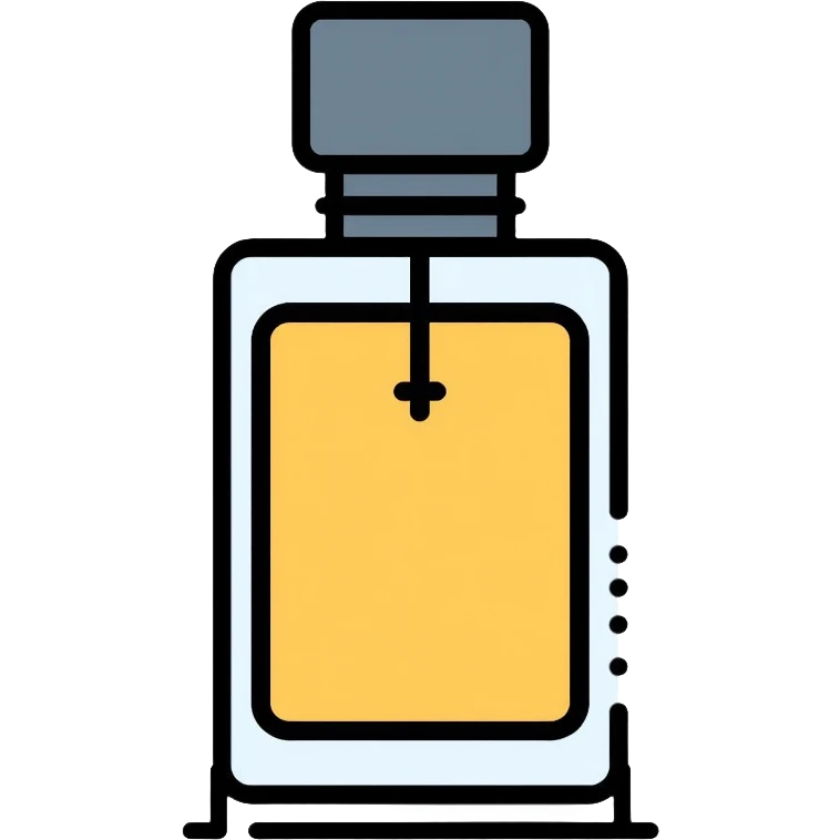 modern cologne bottle with rectangular shape emoji