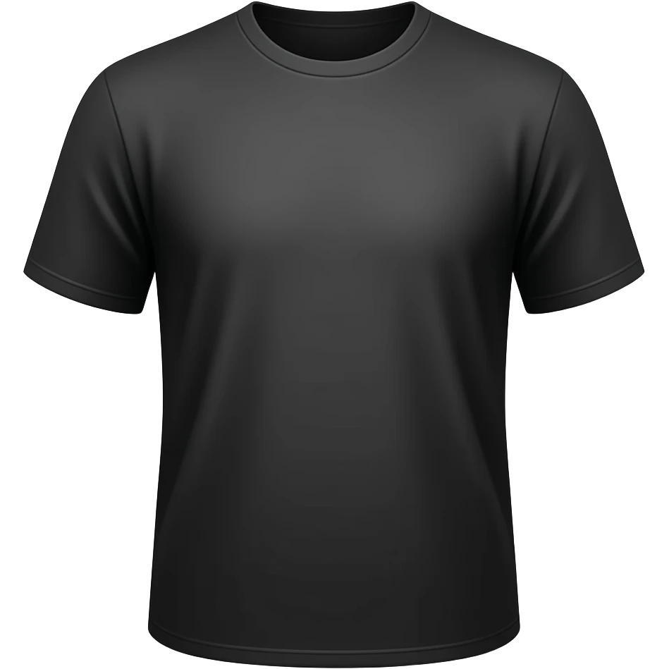 franela negra manga corta emoji