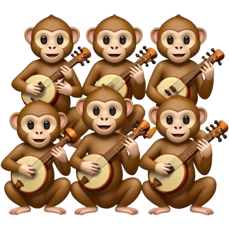 monkey as Musicians emoji